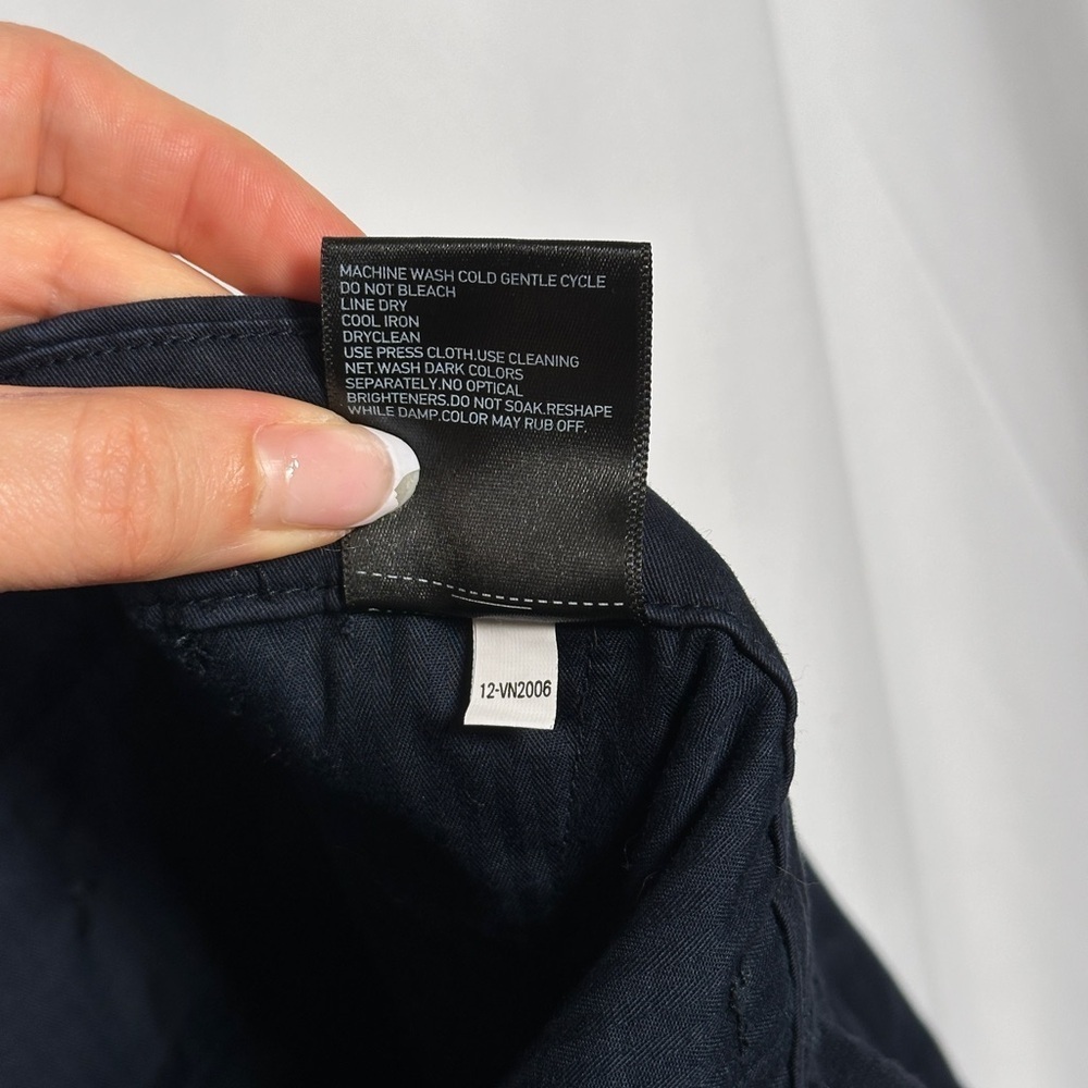 Uniqlo mens chino shorts stretch cotton modern fit drawstring waist navy L - Picture 7 of 7